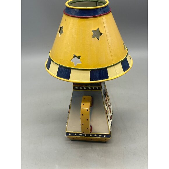 Christmas holiday teapot tealight candle holder snowman stars movable shade READ - Picture 7 of 12